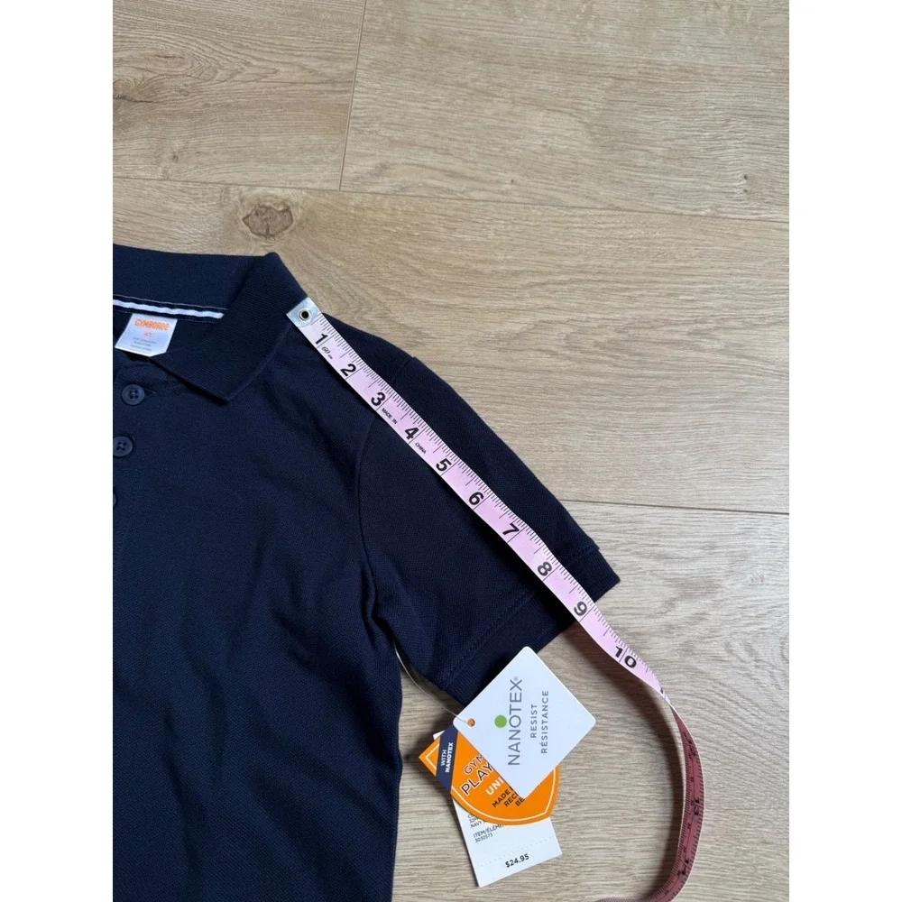 NWT Boys Kids Gymboree playproof uniforms nanotex short sleeve navy polo size 4T